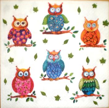 056 Owls - 3-ply (weiß) - Atelier